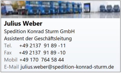 Kontaktdaten Julius Weber